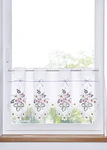 Gardinkappe med blomsterbroderi, bpc living bonprix collection