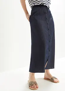 Jeansskjørt, Mid Waist, elastisk linning, bpc bonprix collection