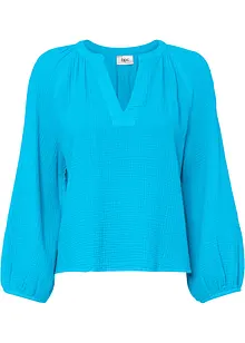 Musselin-bluse av bomull, bonprix