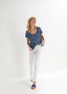 Jeans-bluse av økologisk bomull, bonprix