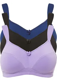 BH uten spiler med bomull (3-pack), bonprix