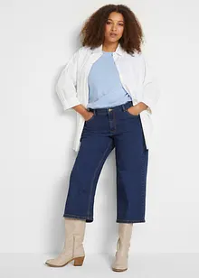 Wide Leg-jeans Mid Waist, Cropped, bonprix