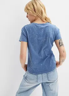 Acid-washed topp med print, bonprix