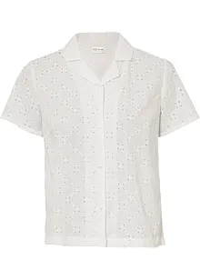 Moderne bluse med hullbroderi, bonprix