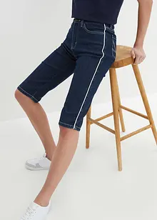 Slim Fit-bermudajeans High Waist, knelang, bonprix