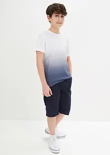 Pull on-bermudashorts i økologisk bomull med cargolommer, Regular Fit, bonprix