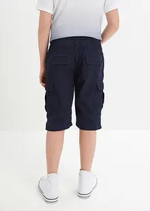 Pull on-bermudashorts i økologisk bomull med cargolommer, Regular Fit, bonprix