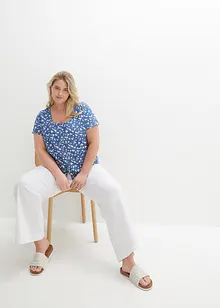 Jeans-bluse av økologisk bomull, bonprix