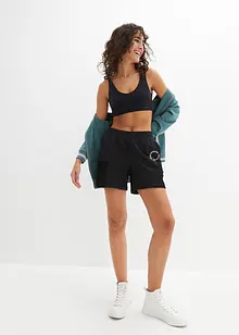 Sweat-shorts med mesh, bonprix