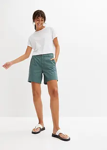 High Waist shorts av tvill, bonprix