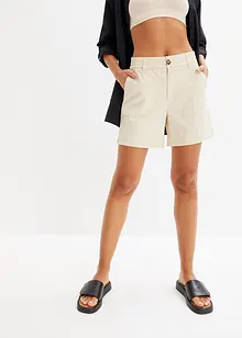 High Waist shorts av tvill, bonprix