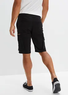 Slip on stretch-bermuda med cargo-lommer, Regular Fit, bonprix