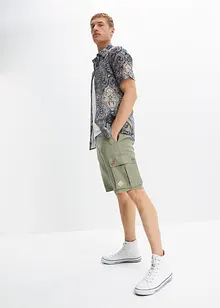 Cargo-bermuda av bærekraftig lin, Loose Fit, bonprix