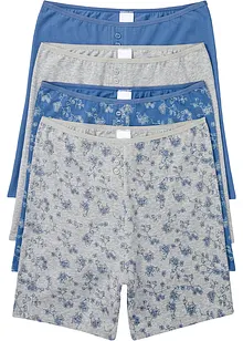 Lang boksertruse med økologisk bomull  (4-pack), bonprix