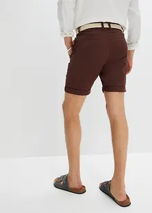 Stretch chino-bermuda med belte, Regular Fit, bonprix