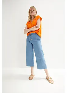 Blusetopp av musselin i 100% bomull, bonprix