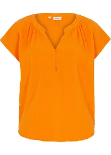 Blusetopp av musselin i 100% bomull, bonprix