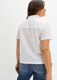 Moderne bluse med hullbroderi, bonprix