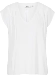 Kortermet bluse med V-hals, bonprix