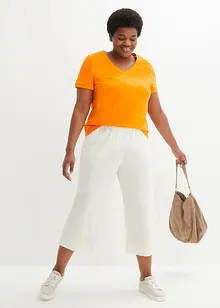 Culotte i lin, legglang, bonprix