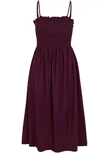Jerseykjole med smock, legglang, bonprix
