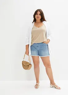 Denimshorts Mid Waist, bonprix