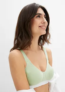 BH uten bøyle, med økologisk bomull (2-pack), bonprix