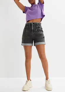 Paperbag jeans-shorts, bonprix