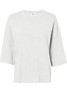 Oversized topp i bomull, halvlang arm, bonprix