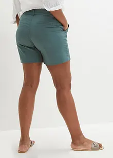 High Waist shorts av tvill, bonprix