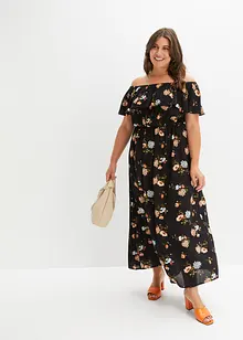 Carmen-kjole med print, bonprix