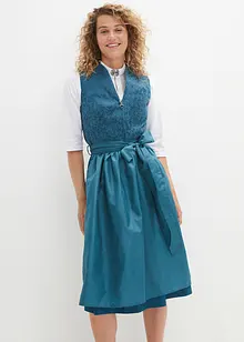 Dirndl med jacquardmønster og forkle, i midi-lengde (2-delt sett), bonprix