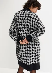 Strikket kjole med houndstooth-mønster, bonprix