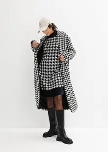 Strikket kjole med houndstooth-mønster, bonprix