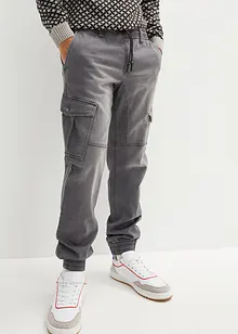 Regular Fit sweat-jeans med cargolommer, Straight, bonprix