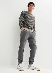 Regular Fit sweat-jeans med cargolommer, Straight, bonprix