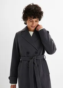 Vinter-trenchcoat med ull-look, bonprix