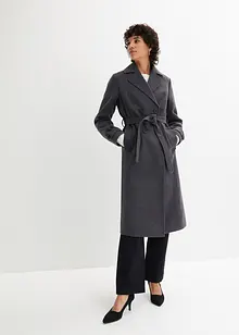 Vinter-trenchcoat med ull-look, bonprix