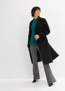 Vinter-trenchcoat med ull-look, bonprix