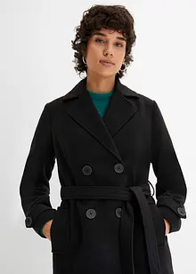 Vinter-trenchcoat med ull-look, bonprix