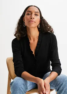 Finstrikket jakke, bonprix