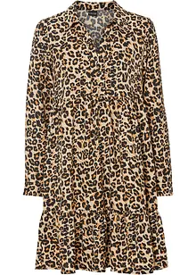 Kjole med animal-print, bonprix