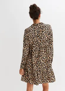 Kjole med animal-print, bonprix