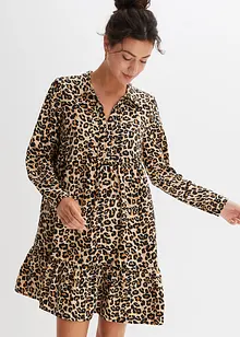 Kjole med animal-print, bonprix