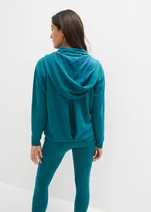 Ultrasoft sweatjakke med hette, med modal, bonprix