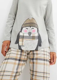 Pyjamas med flanellbukse, bonprix