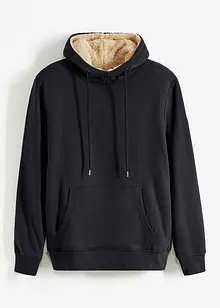 Termo-sweatshirt med hette og teddyfôr, bonprix