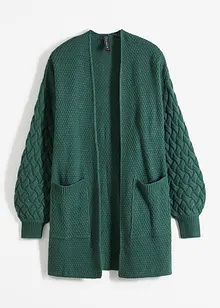 Cardigan med flettemønster, bonprix