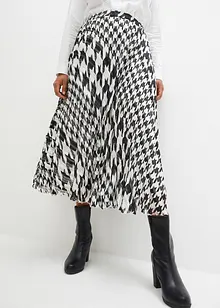 Chiffonskjørt med Houndstooth, bonprix