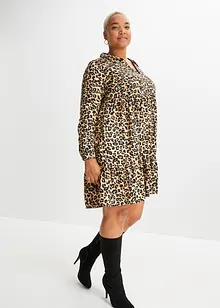 Kjole med animal-print, bonprix